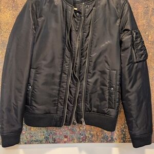 All Saints Black Bomber Jacket